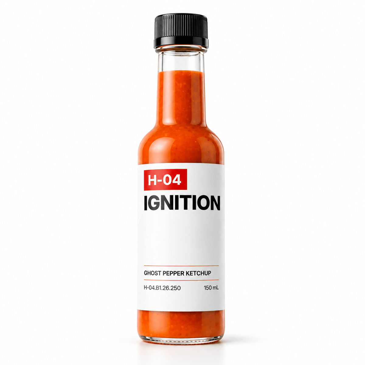 H-04 IGNITION Ghost Pepper Ketchup Hot Sauce - Hardcore Harry