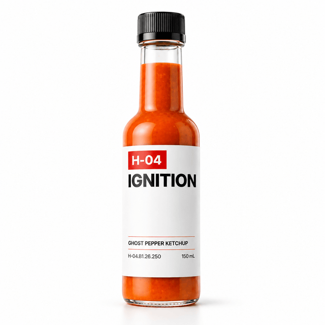 H-04 IGNITION Ghost Pepper Ketchup hot sauce