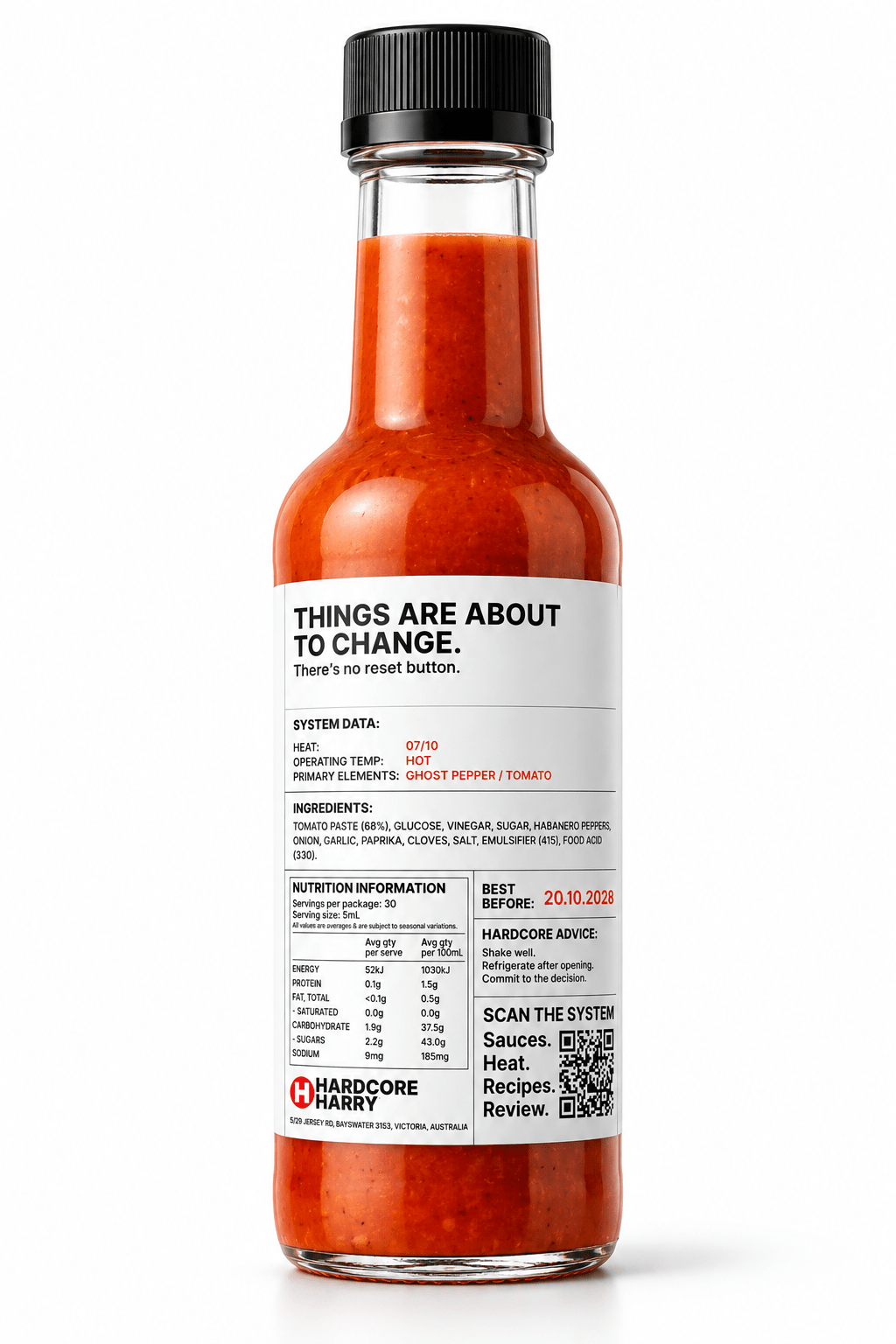 H-04 IGNITION Ghost Pepper Ketchup Hot Sauce - Hardcore Harry