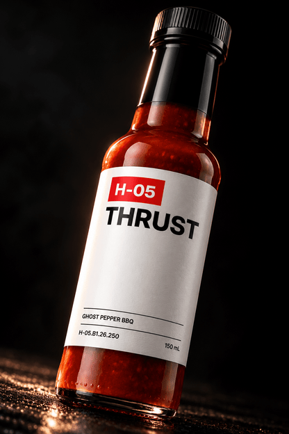 H-05 THRUST Ghost Pepper BBQ Hot Sauce - Hardcore Harry