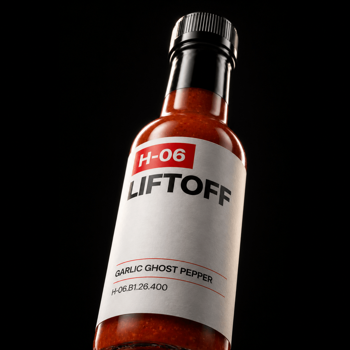 H-06 LIFTOFF Garlic Ghost Pepper Hot Sauce - Hardcore Harry