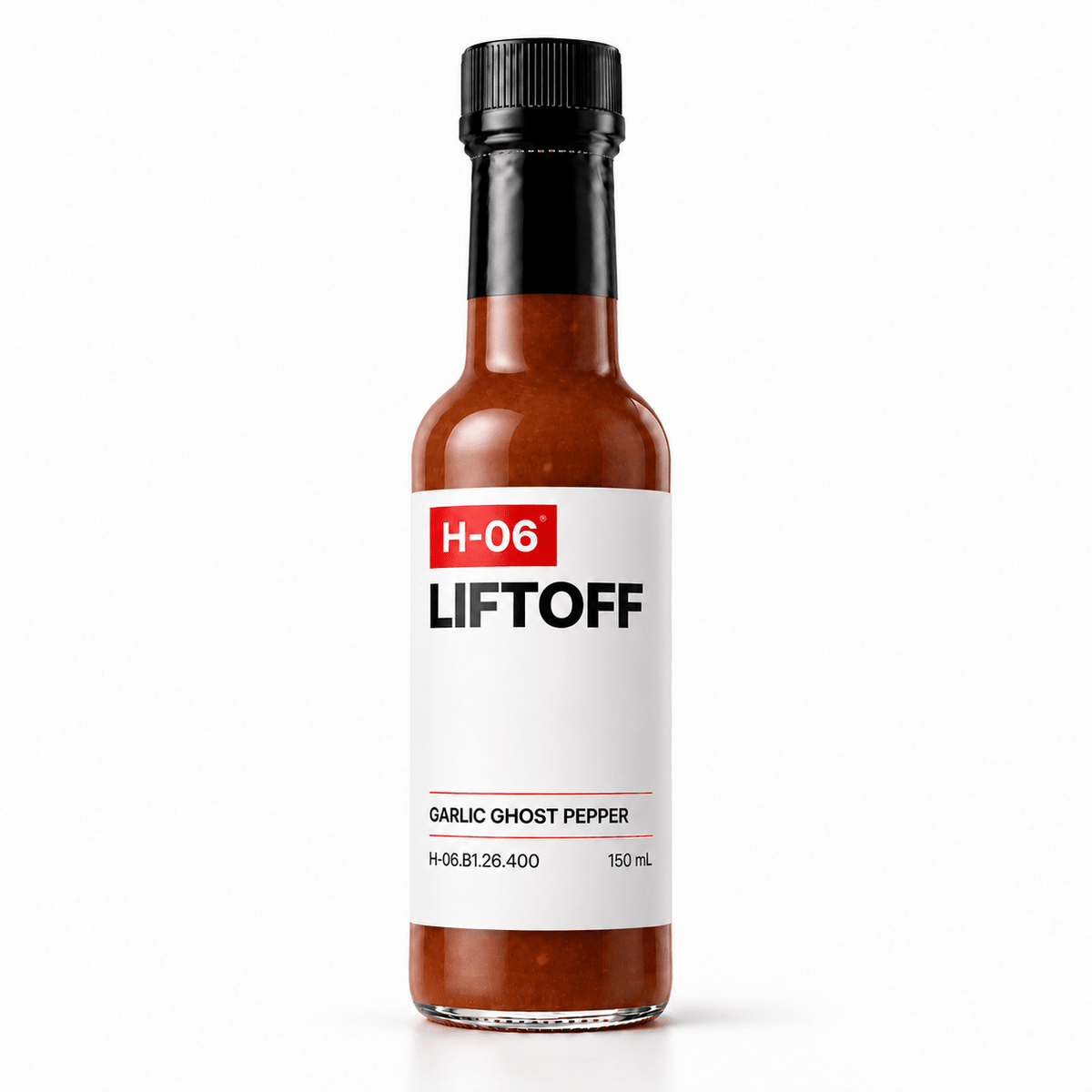 H-06 LIFTOFF Garlic Ghost Pepper Hot Sauce - Hardcore Harry