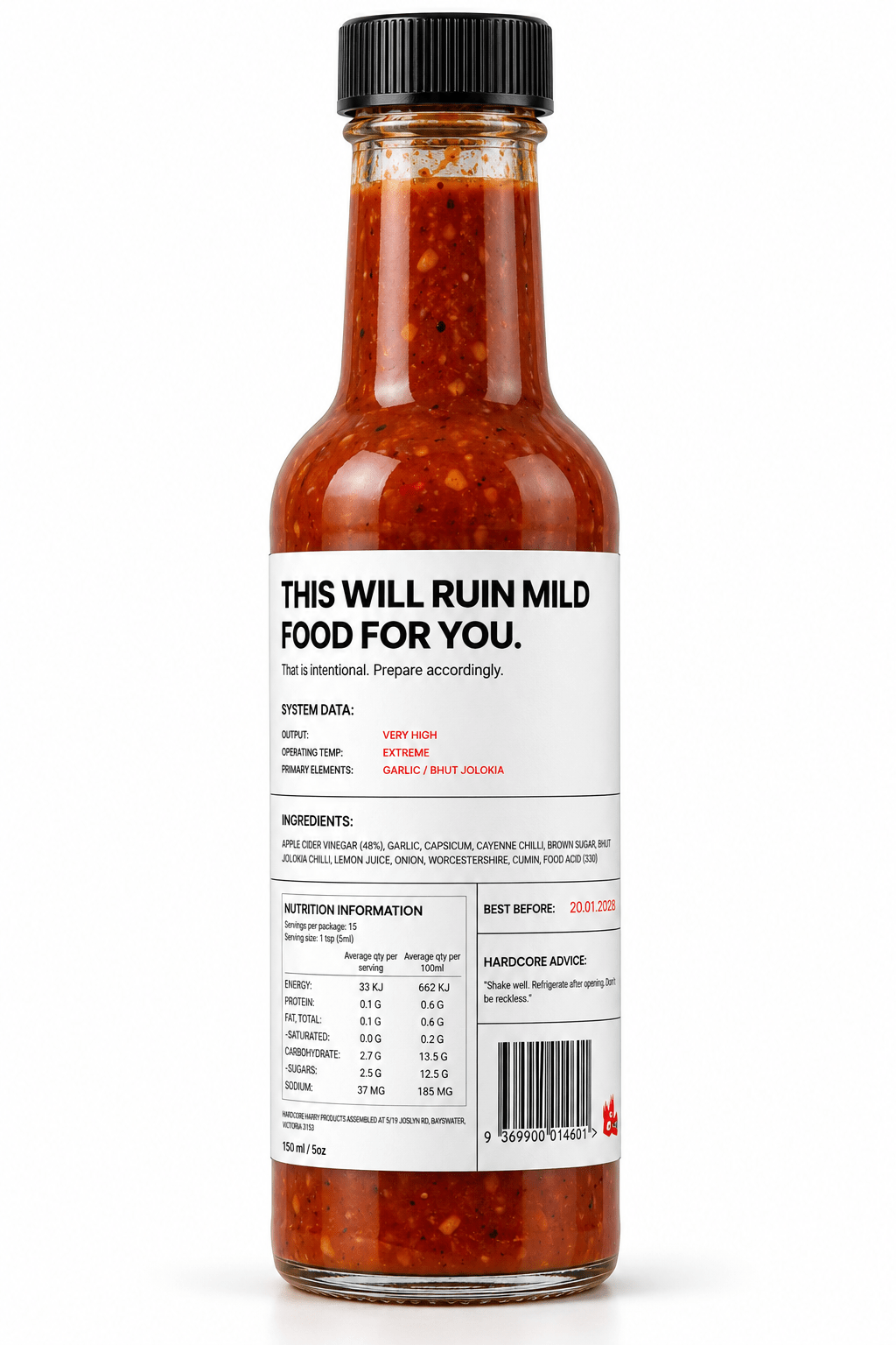 H-06 LIFTOFF Garlic Ghost Pepper Hot Sauce - Hardcore Harry