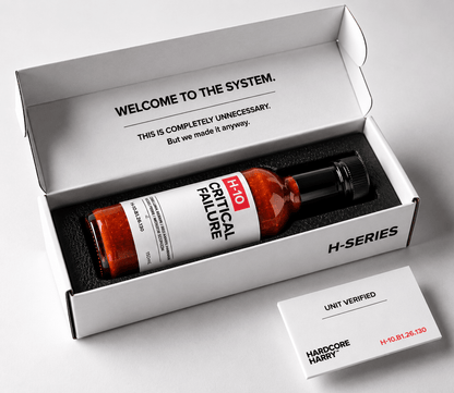 H-10 CRITICAL FAILURE Hot Sauce - Hardcore Harry